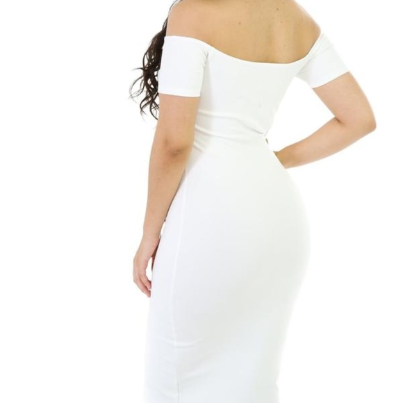 Off The Shoulder ZipUp Dress - Picture 2 of 4